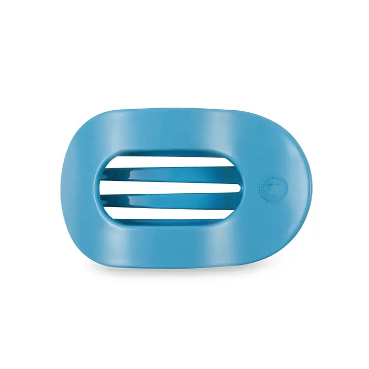 Teleties Medium Flat Round Clip in Summer Sky (9039376318715)