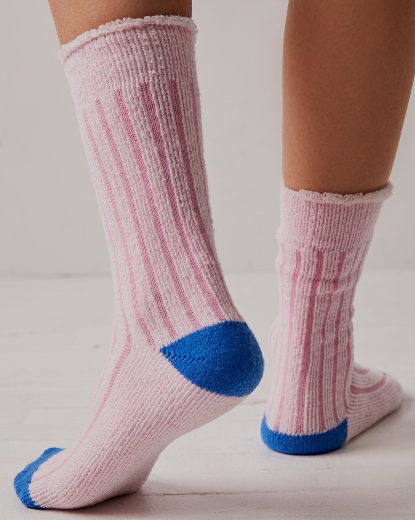 Plush Inside Out Crew Socks in Bubblegum (8159742525691)