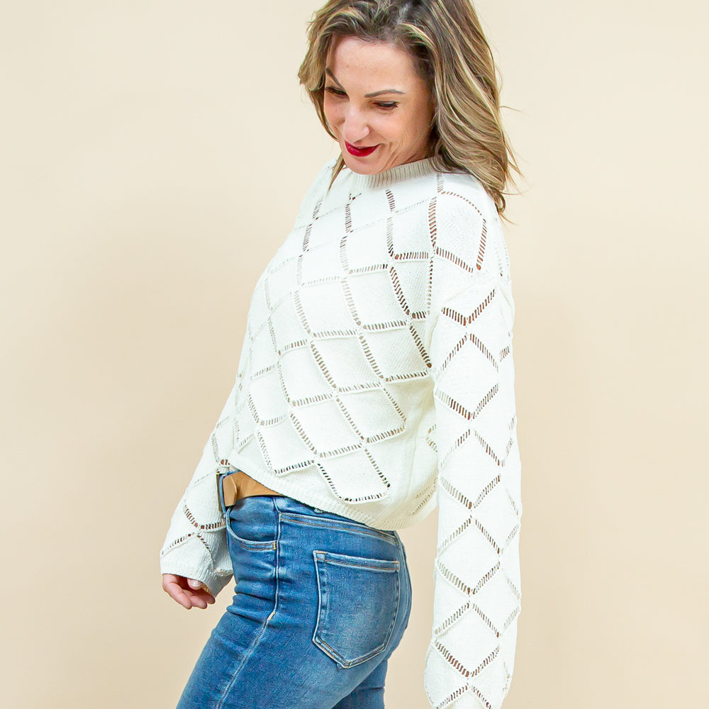 Keep It Light Sweater in Cream (8912378527995)