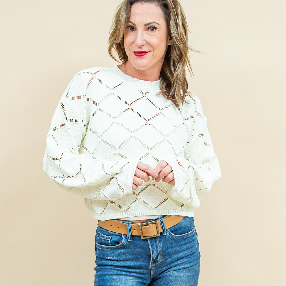 Keep It Light Sweater in Cream (8912378527995)