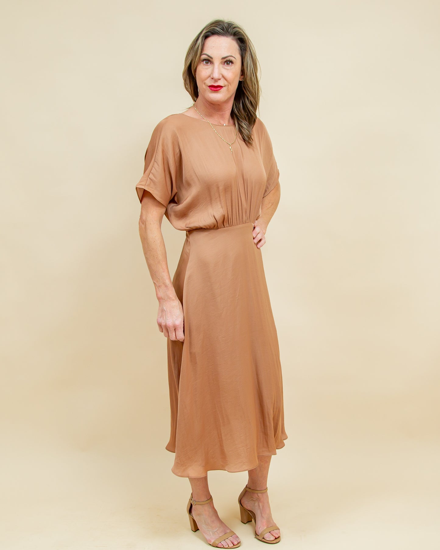 Savor the Moment Midi Dress in Macchiato (8921868173563)