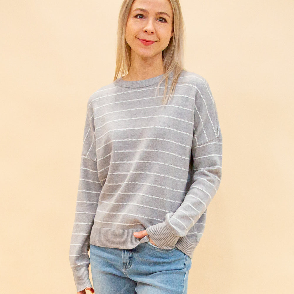 
                  
                    Here With You Sweater in Heather Grey (8912379281659)
                  
                