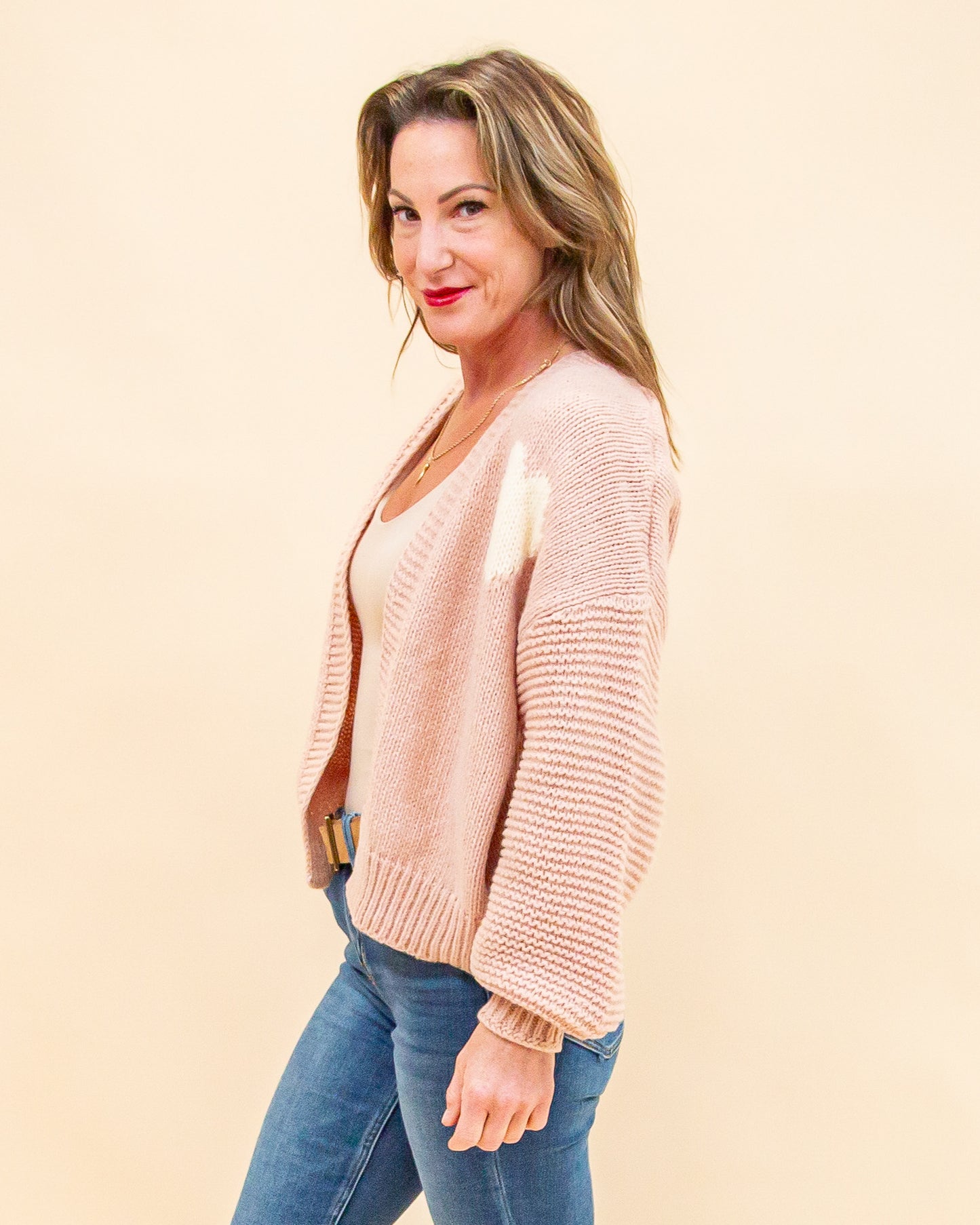 Loving You Cardigan in Pink (8904839233787)