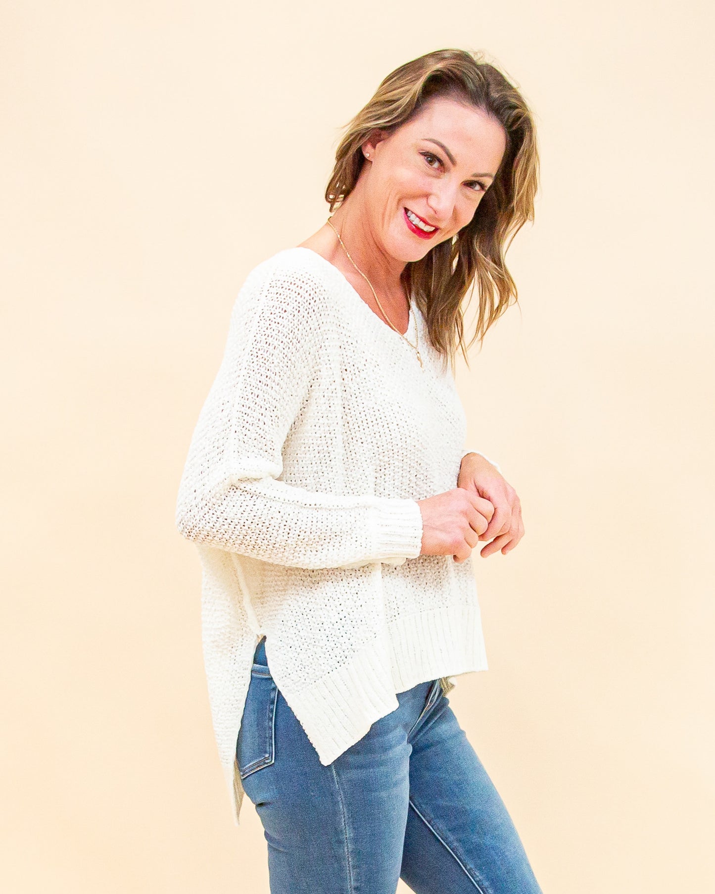 Essential Ease Sweater in Ivory (8904839758075)