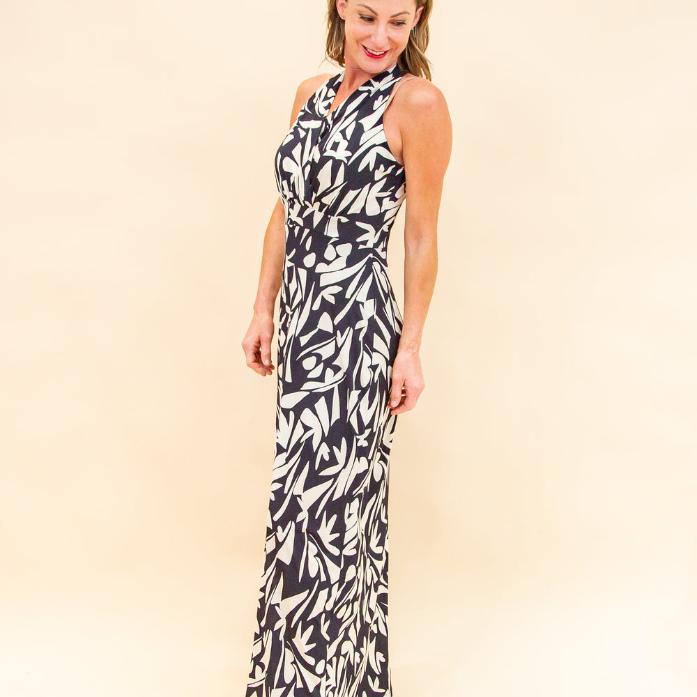 Flow & Flora Maxi Dress in Navy (8886352085243)