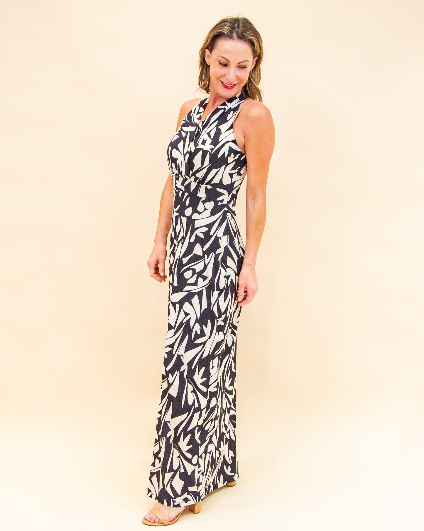 Flow & Flora Maxi Dress in Navy (8886352085243)