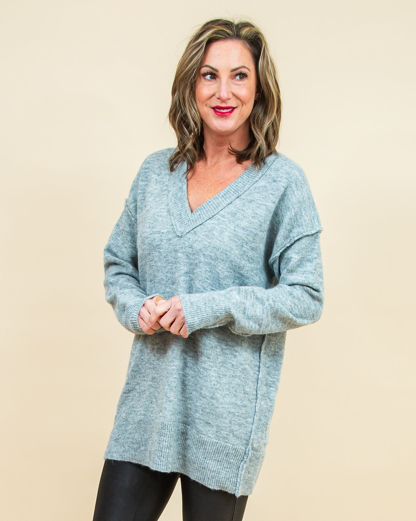 Ease + Comfort Sweater in Heather Grey (8768868122875)