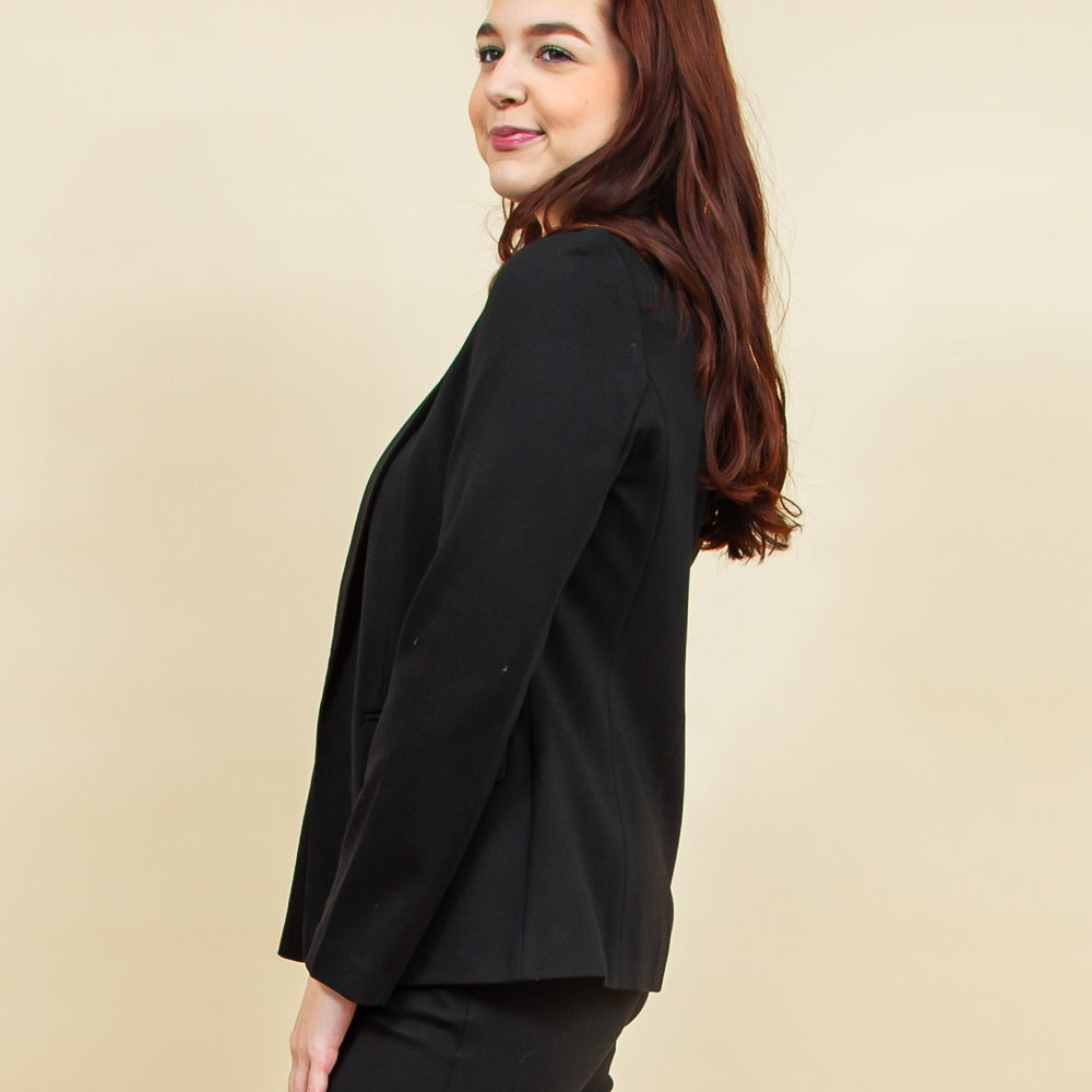 Star Of The Show Blazer in Black (8775054590203)