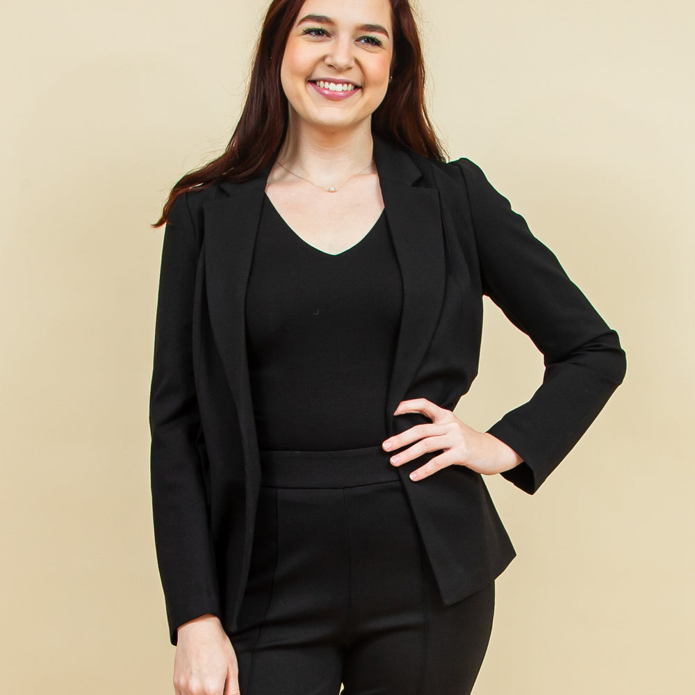 Star Of The Show Blazer in Black (8775054590203)