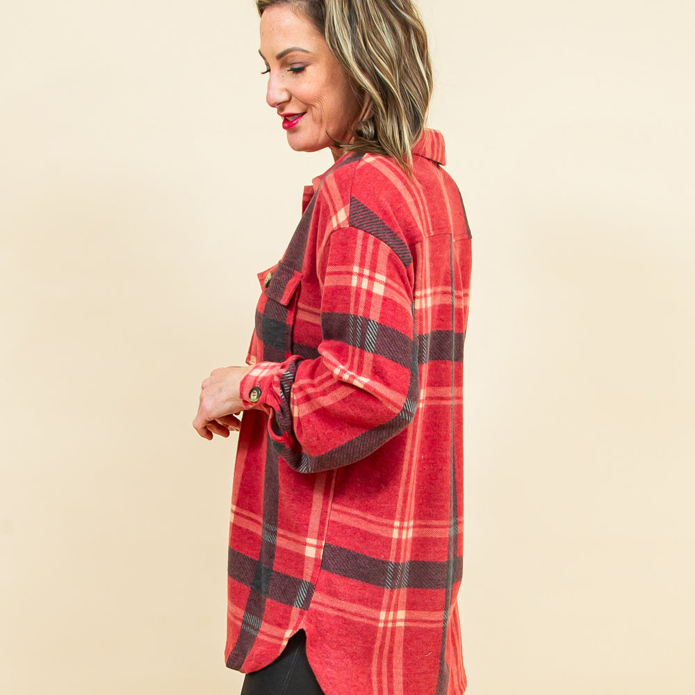 Cozy Hayride Flannel in Red Plaid (8770501574907)