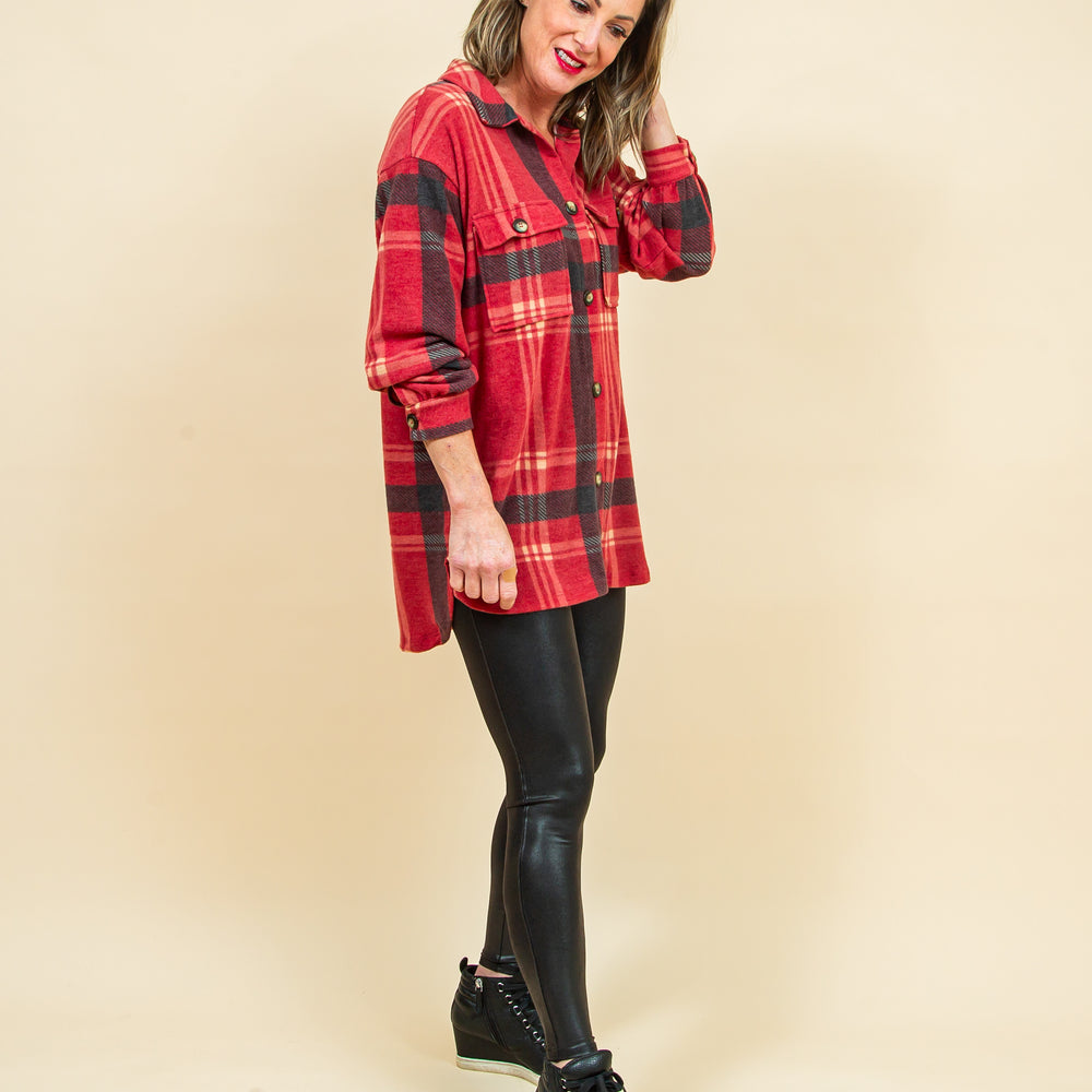 
                  
                    Cozy Hayride Flannel in Red Plaid (8770501574907)
                  
                