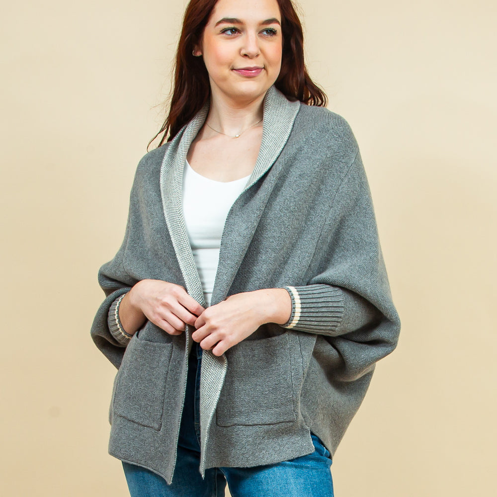 Back to Love Cardigan in Heather Grey (8774417875195)