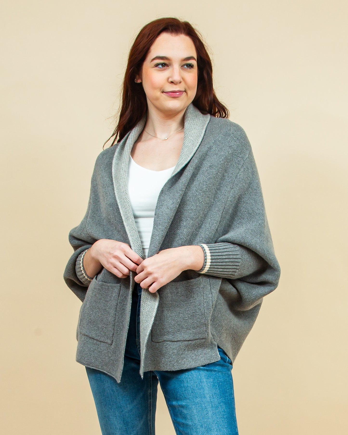 Back to Love Cardigan in Heather Grey (8774417875195)