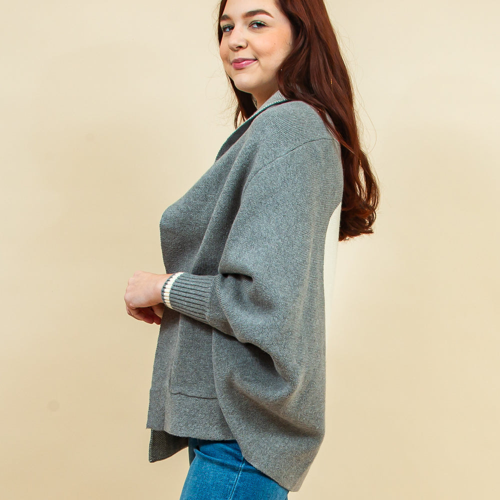 Back to Love Cardigan in Heather Grey (8774417875195)