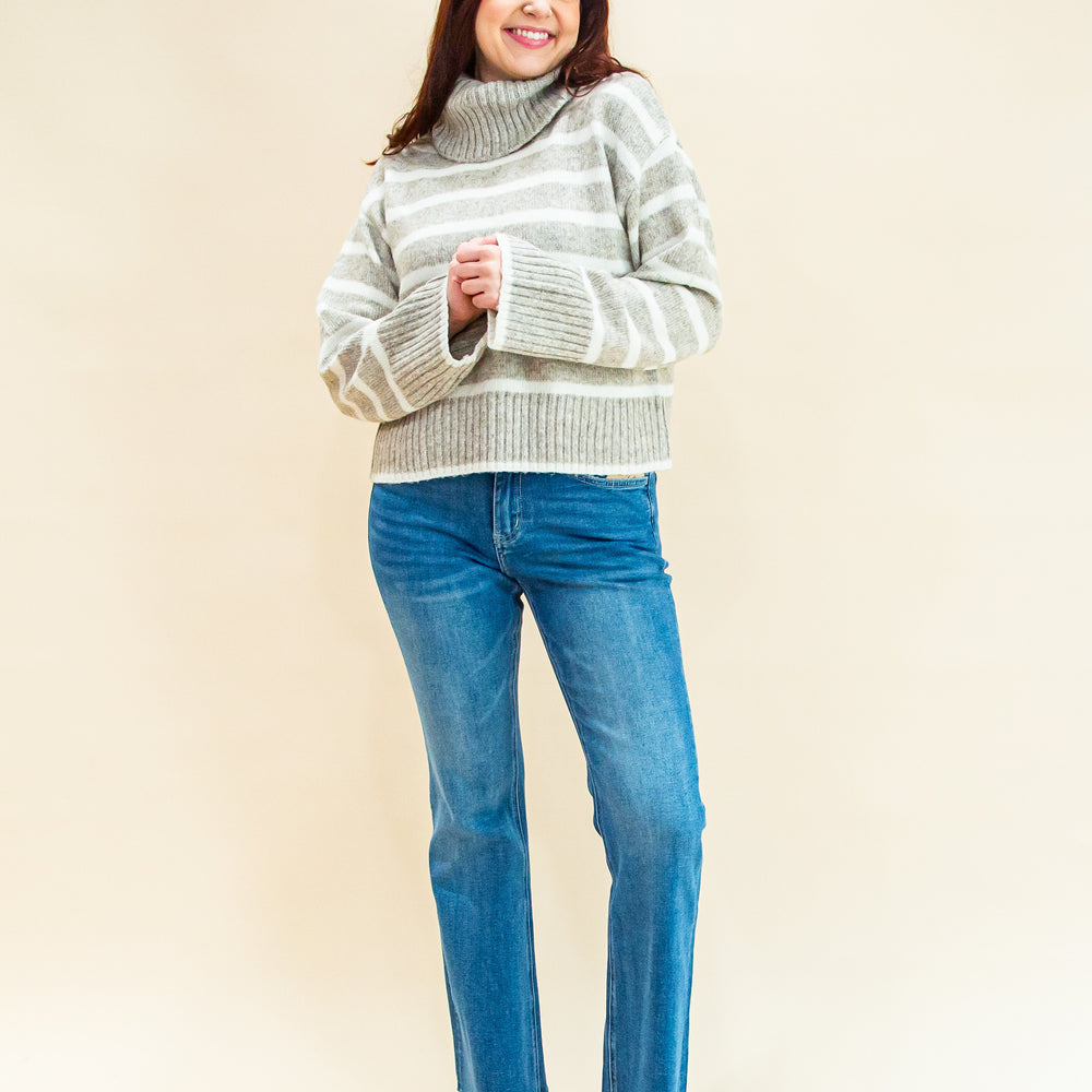 
                      
                        Josephine Stripe Sweater in Heather Taupe (8323557982459)
                      
                    