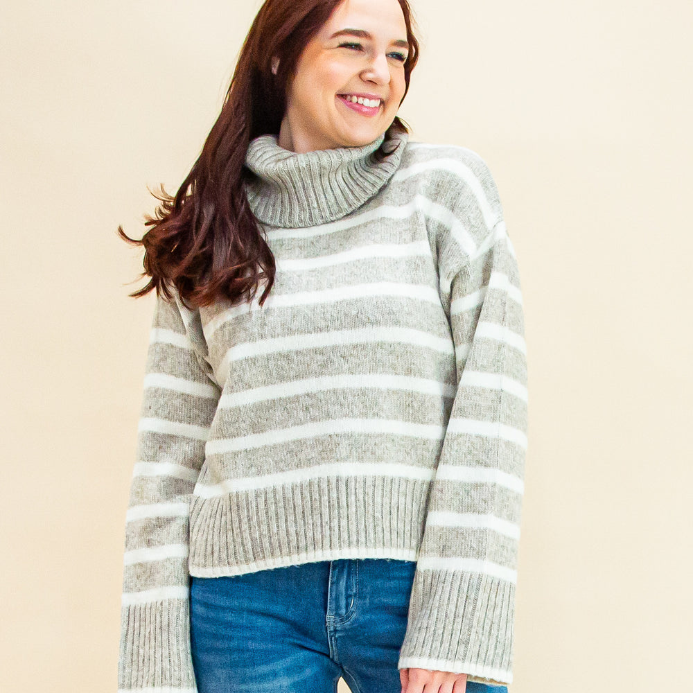 
                      
                        Josephine Stripe Sweater in Heather Taupe (8323557982459)
                      
                    