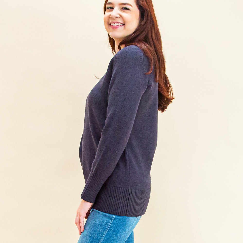 Aspen Sweater in Charcoal Blue (8768867795195)