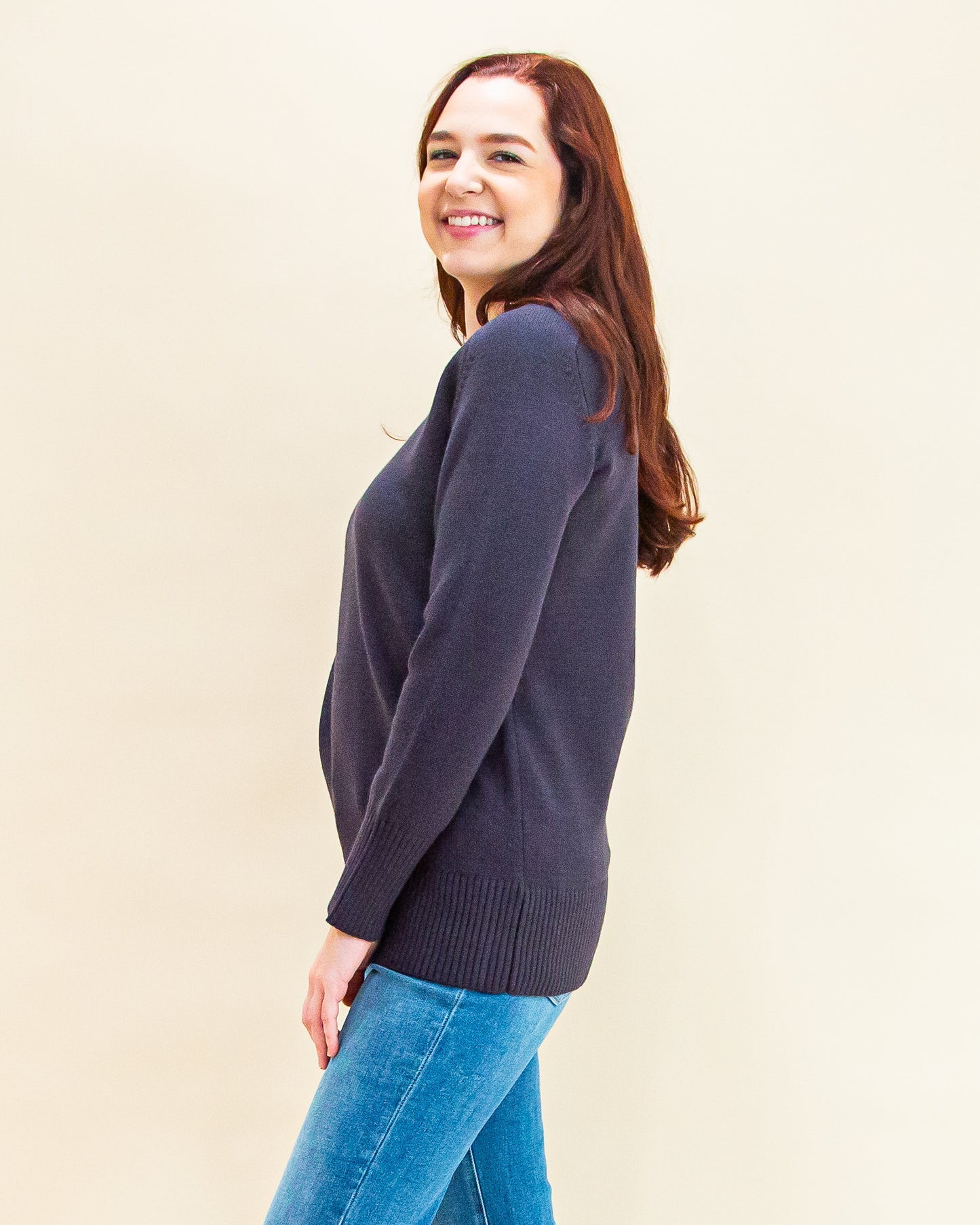 Aspen Sweater in Charcoal Blue (8768867795195)