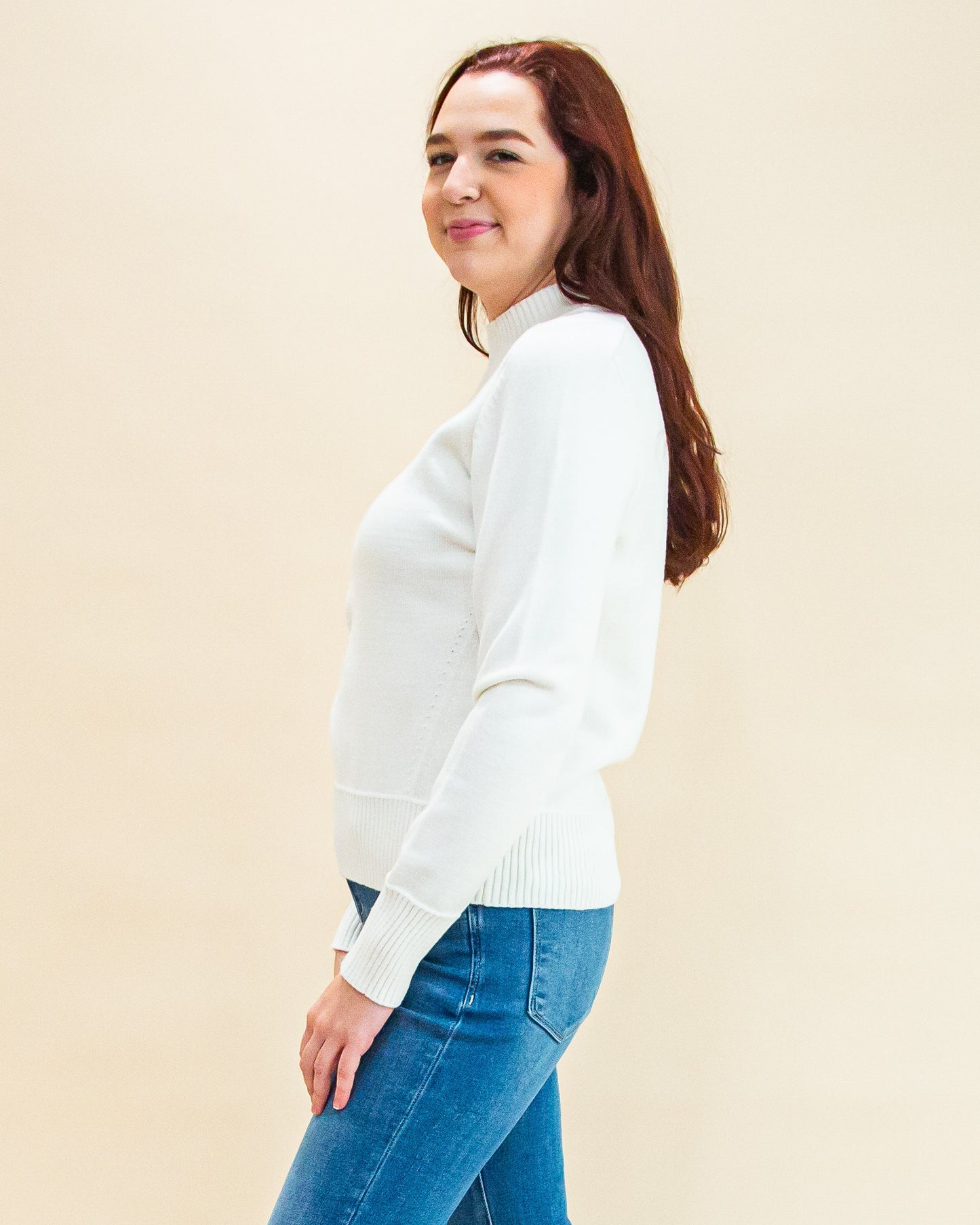 Modern Classic Sweater in Ivory (8768866615547)