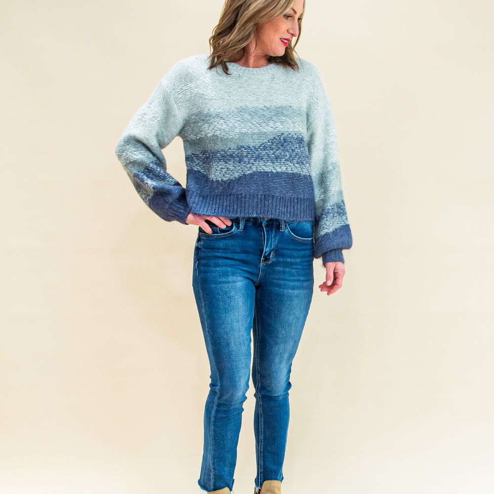 
                  
                    Tranquil Waters Sweater in Lt. Denim (8323557949691)
                  
                