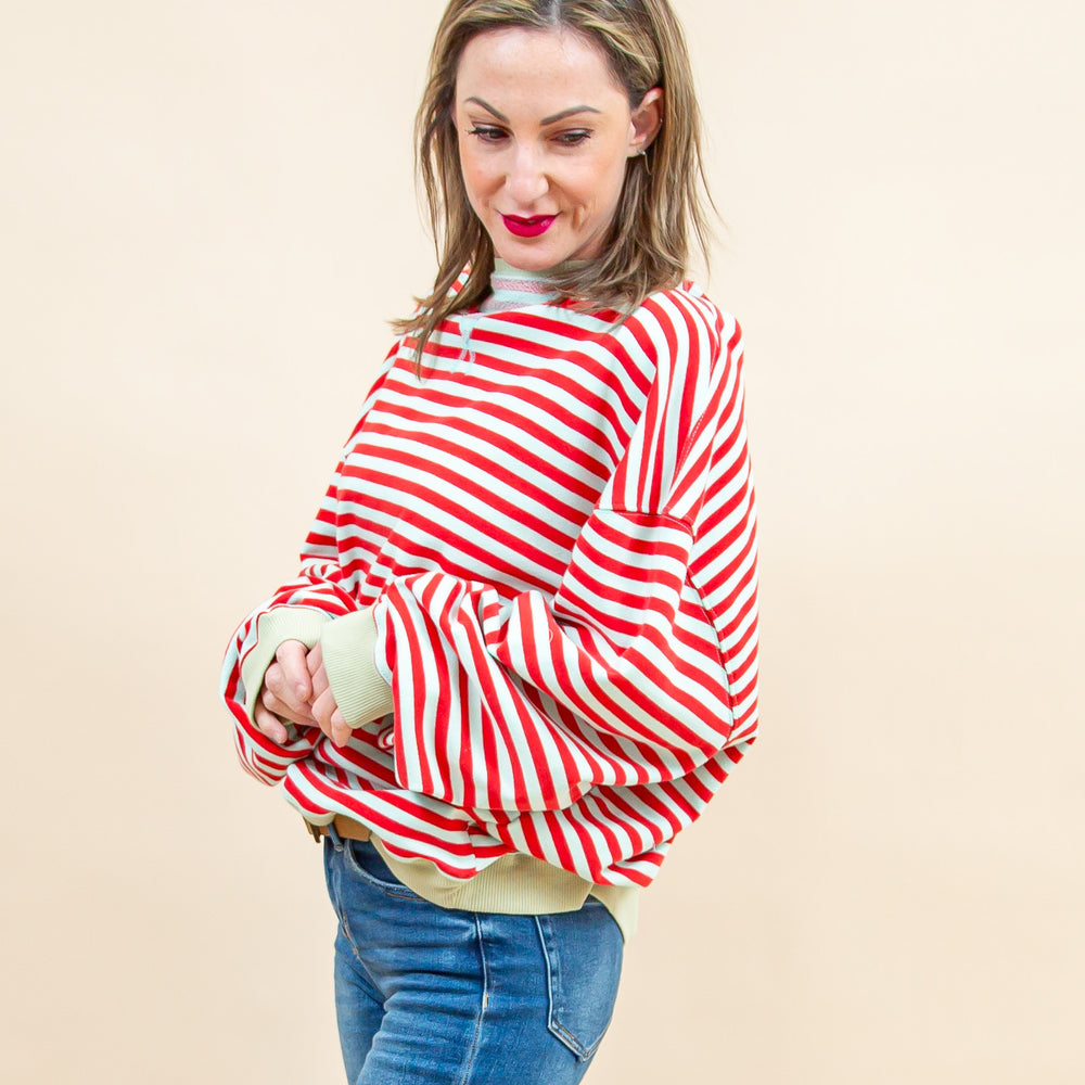 Classic Striped Crew in Cherry Combo (8785254318331)