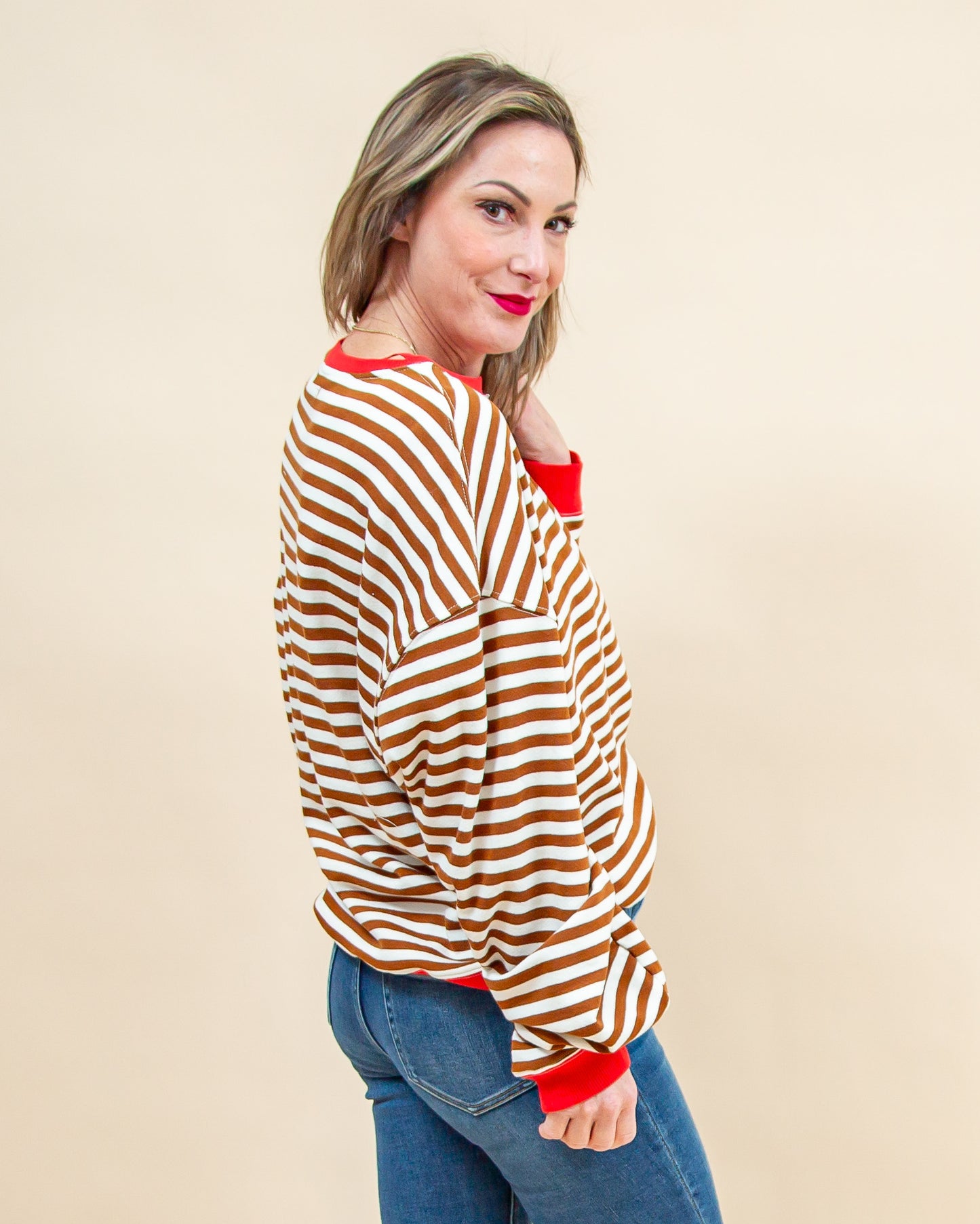 Classic Striped Crew in Coffee Combo (8785254252795)