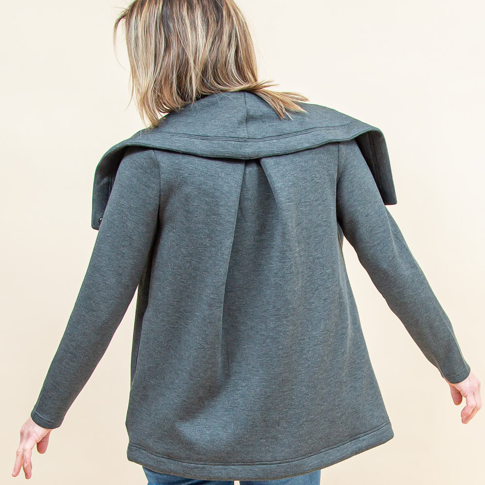 
                  
                    Airessentials Drapefront Cardi in Dark Grey Heather (8871629291771)
                  
                