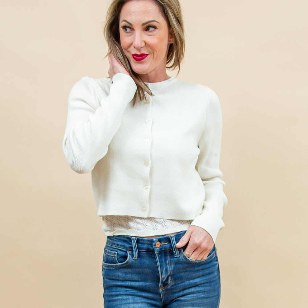 Easy Choice Cardigan in Ivory (8855251976443)