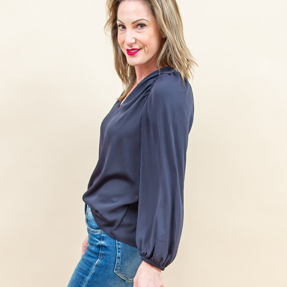 Timeless Romance Blouse in Dark Slate Navy (8855314923771)