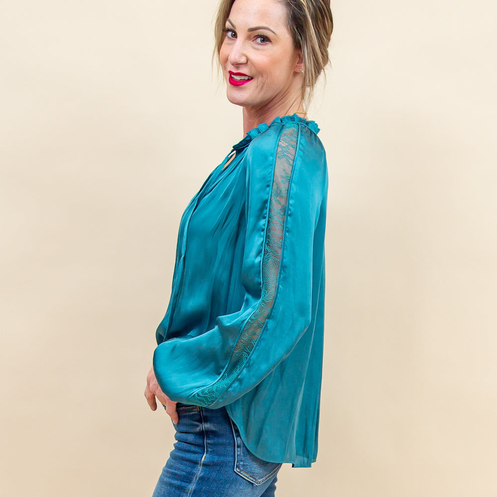 
                  
                    Evening Elegance Blouse in Deep Cyan (8855315087611)
                  
                