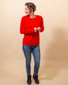 Ready For Love Sweater in Red (8158774362363)