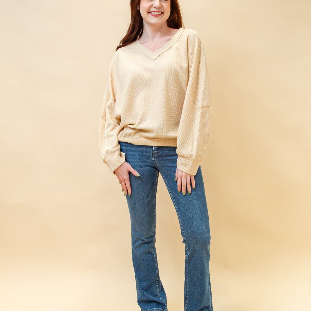 
                  
                    Go For Comfort Knit Top in Oatmeal (8898526970107)
                  
                