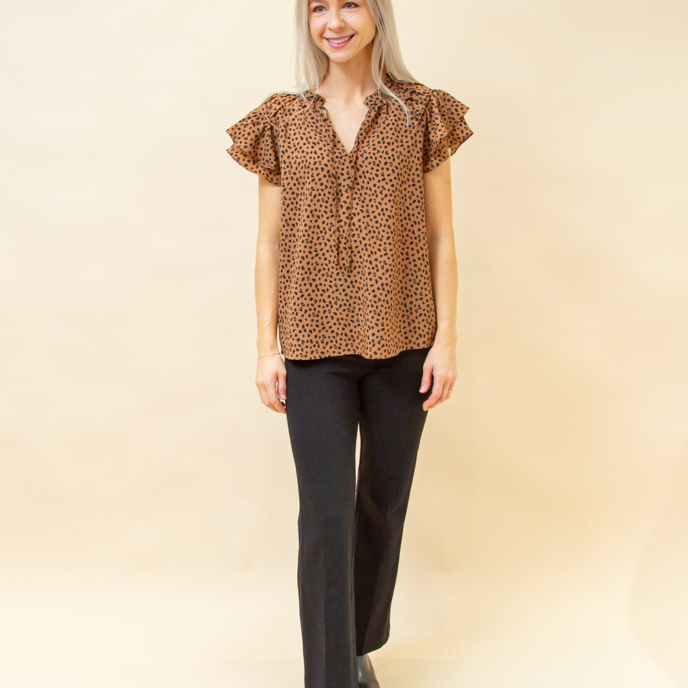 
                  
                    Wandering Wild Blouse in Mocha (8898526773499)
                  
                