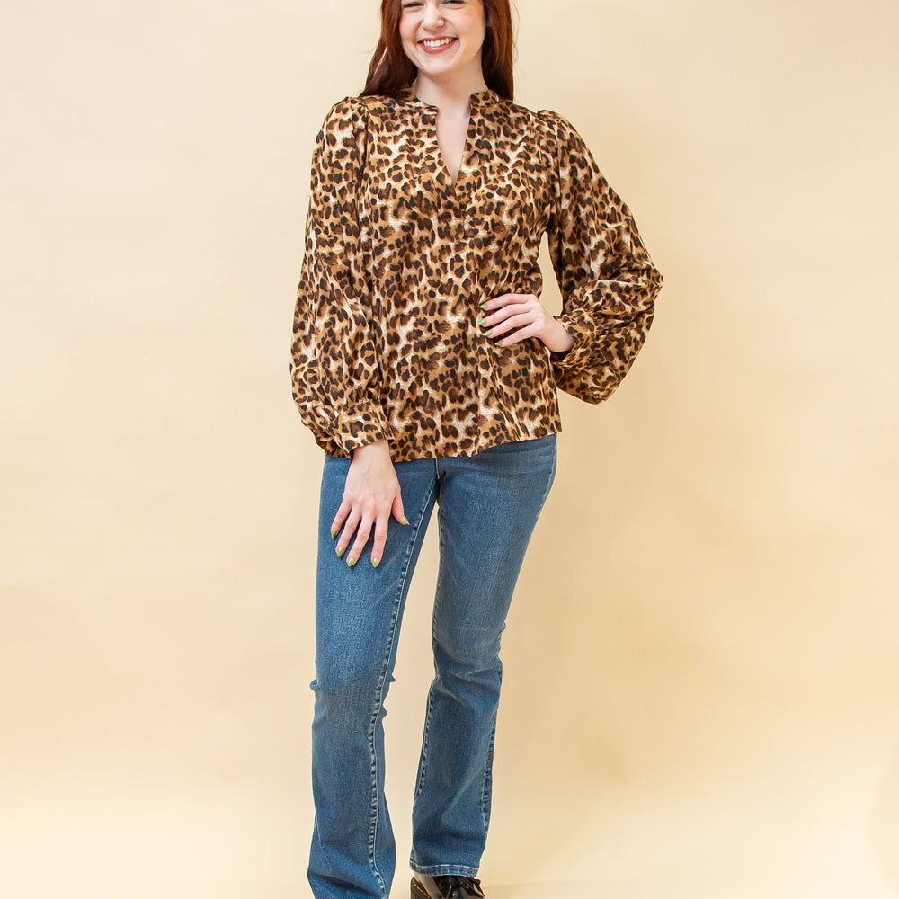 
                  
                    Wildly Elegant Blouse in Brown (8886352478459)
                  
                