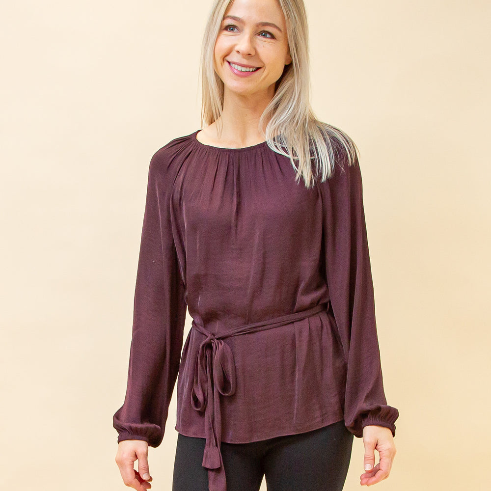 Timeless to Me Blouse in Sangria (8898527166715)