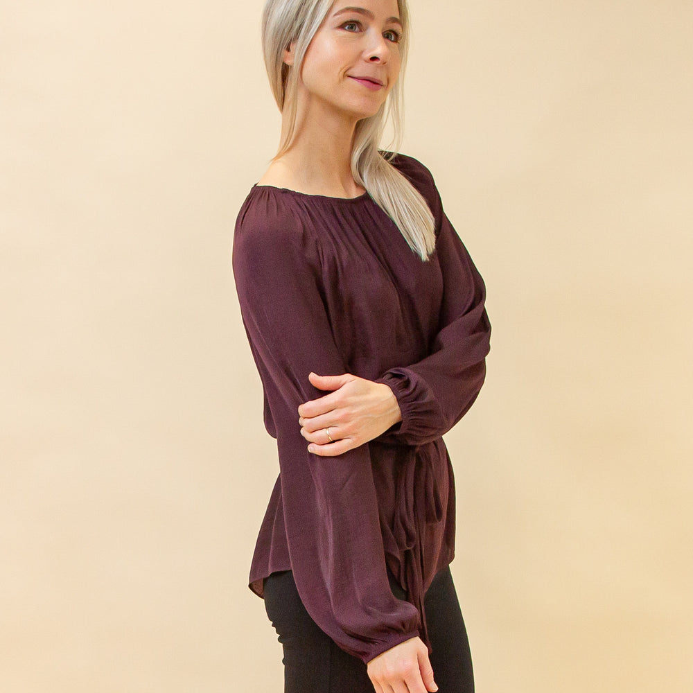 Timeless to Me Blouse in Sangria (8898527166715)