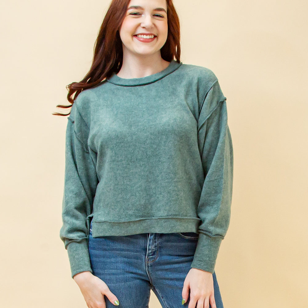 Cozy Drift Sweater in Ash Jade (8886352740603)