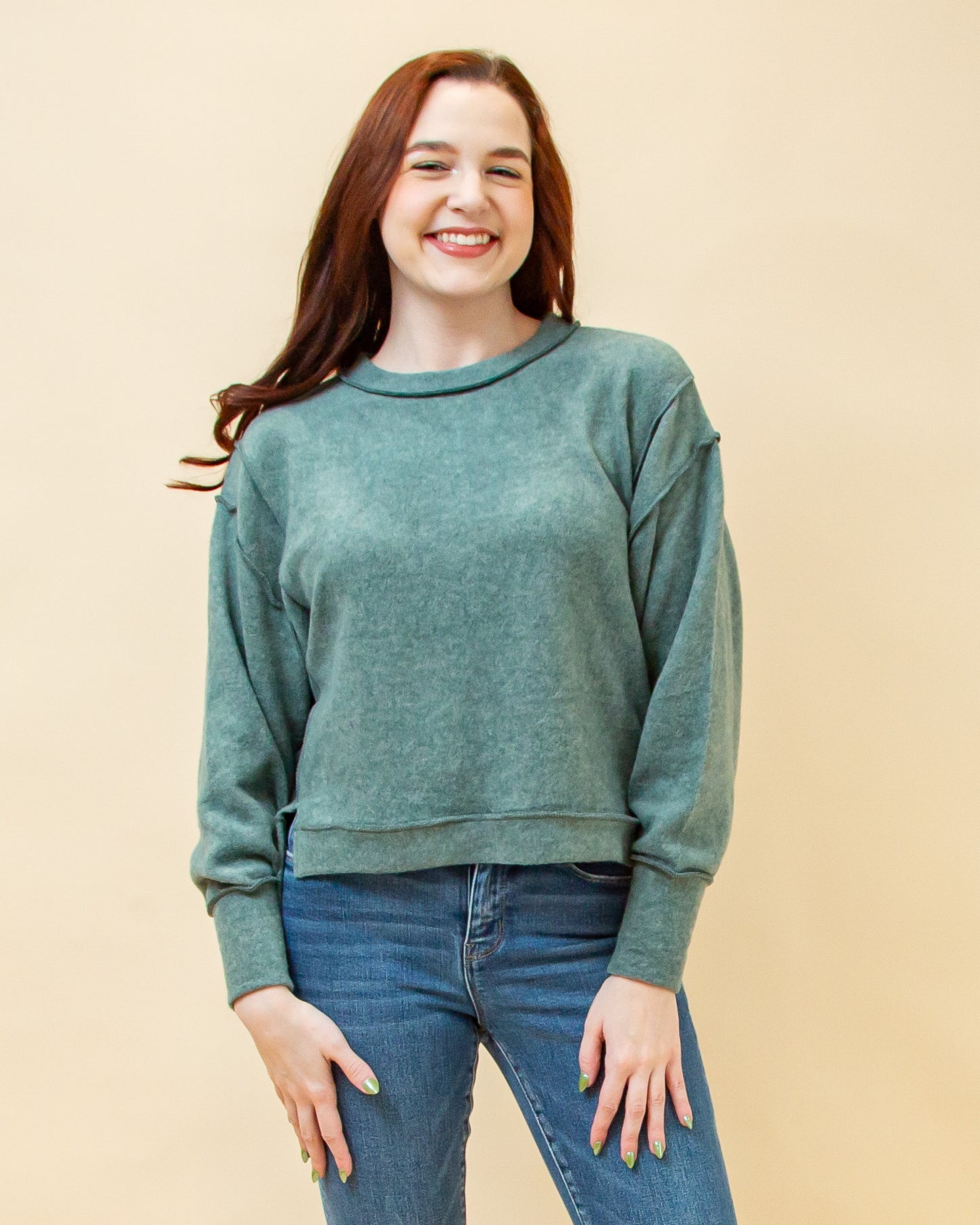 Cozy Drift Sweater in Ash Jade (8886352740603)