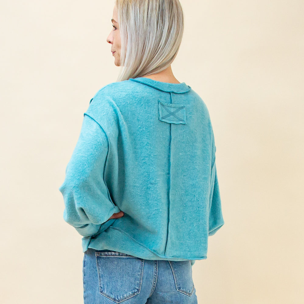 Cozy Drift Sweater in Dusty Teal (8886352707835)