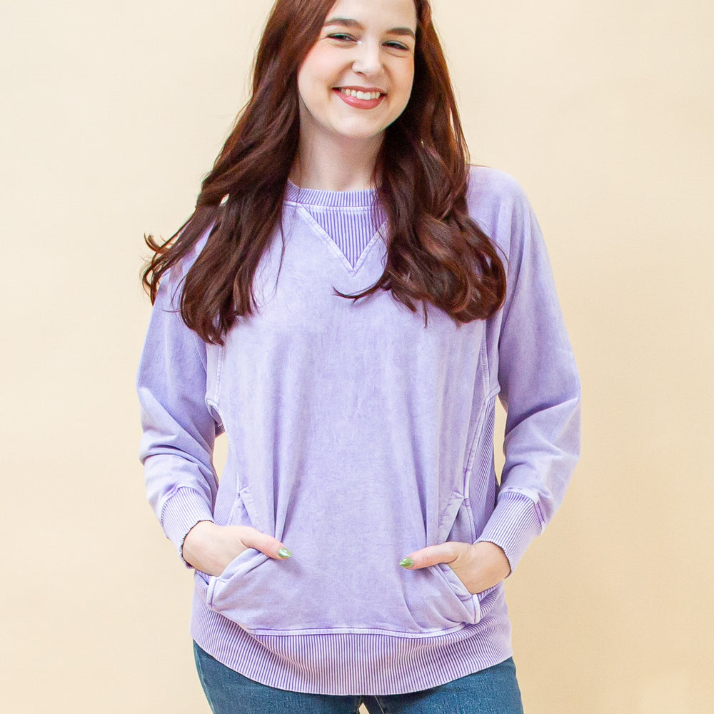 Winter Wash Pullover in Violet (8886352773371)