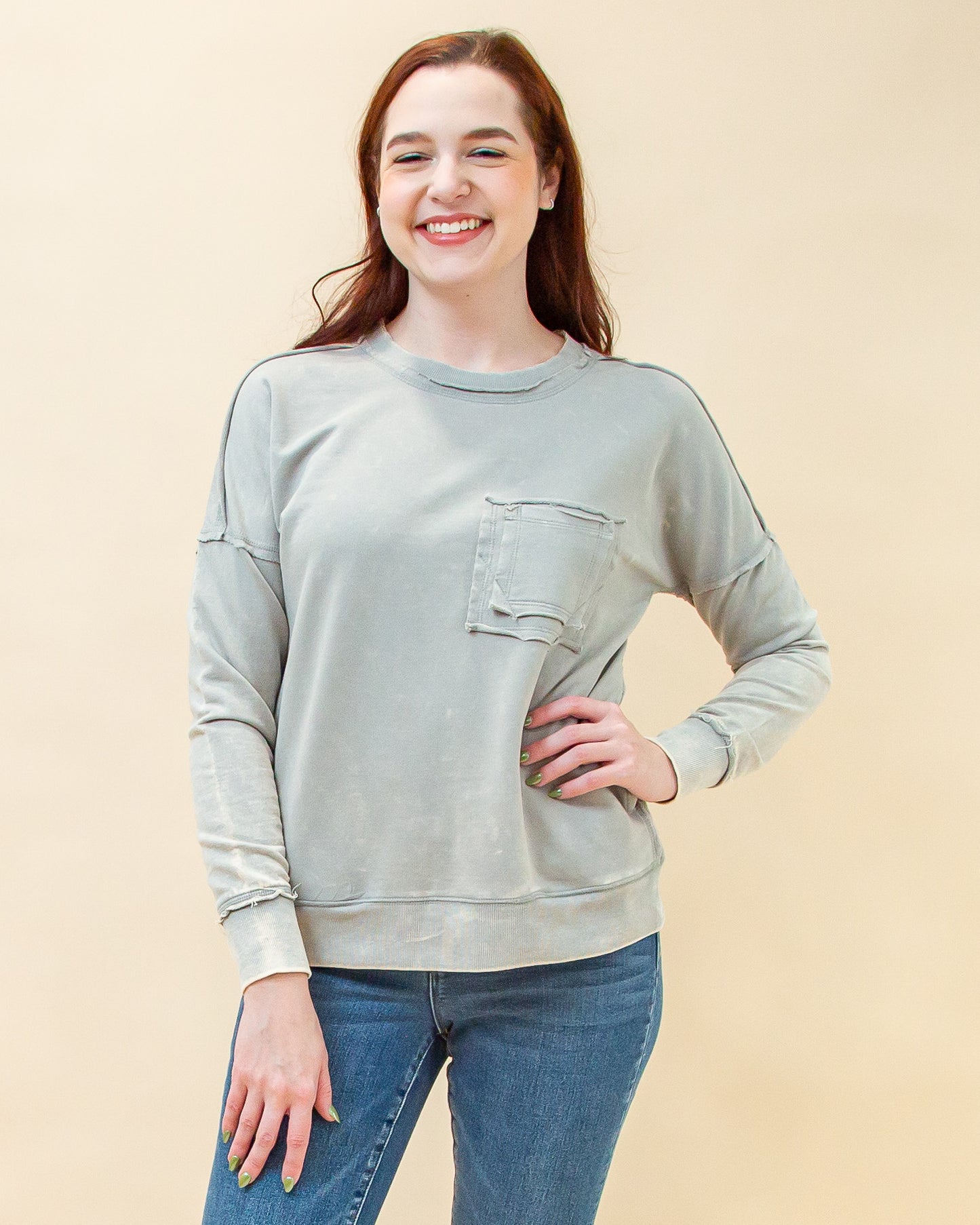 Cool Comfort Pullover in Sleet (8373357510907)