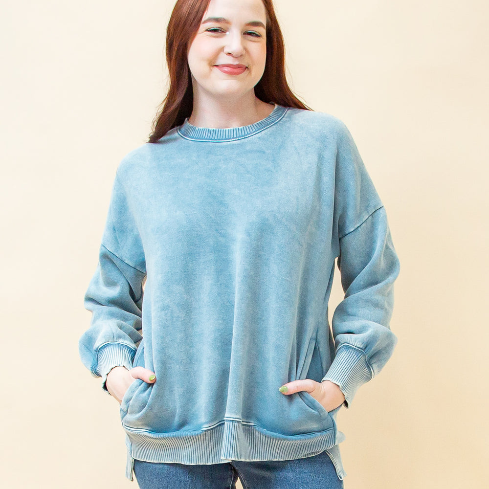 Cozy Corner Pullover in Blue Grey (8886352937211)