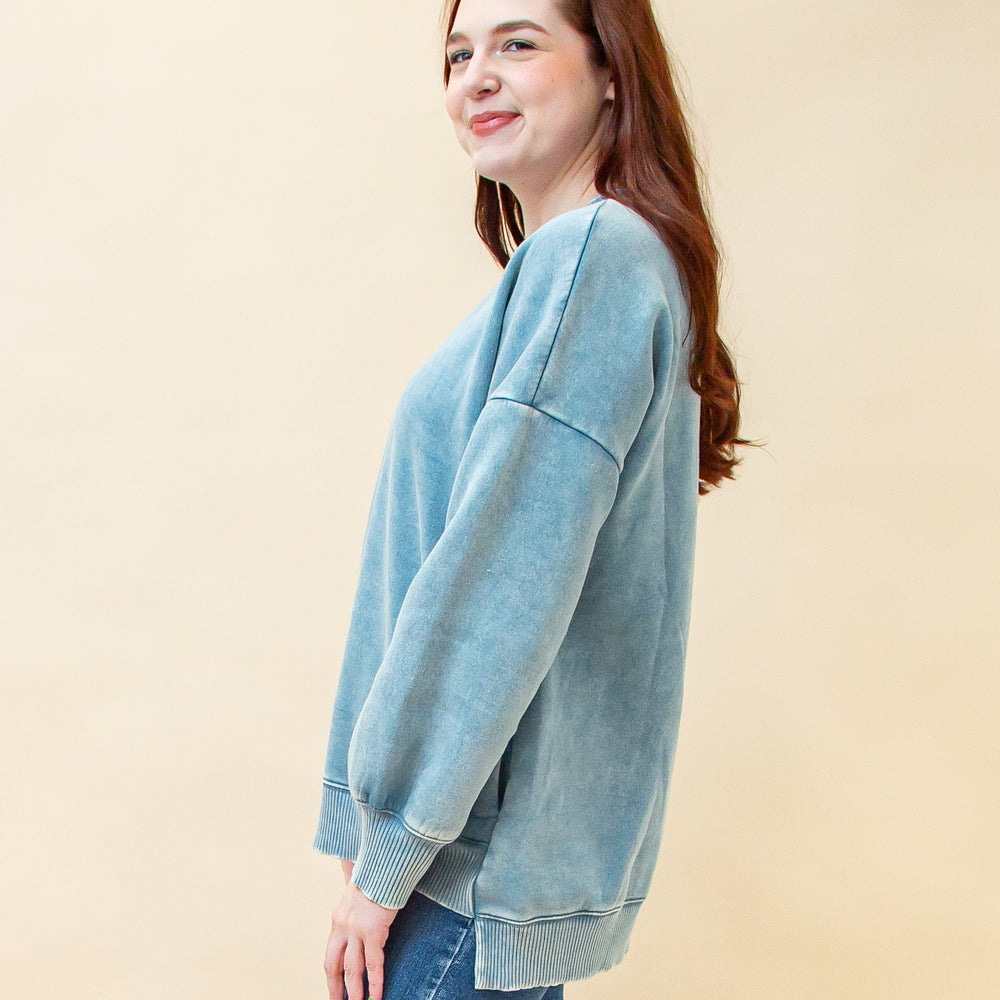 Cozy Corner Pullover in Blue Grey (8886352937211)