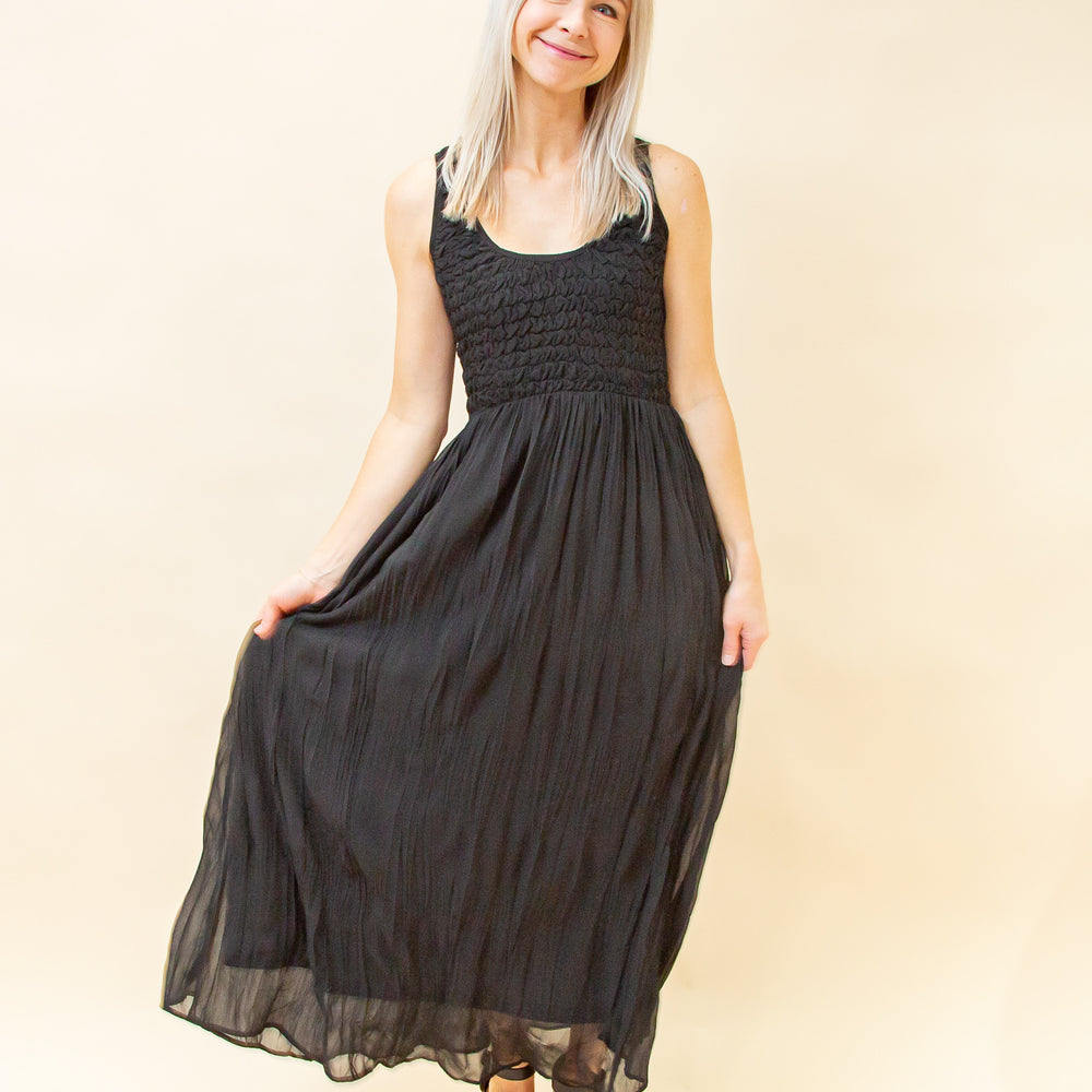 
                  
                    Midnight Whispers Dress in Black (8898526904571)
                  
                