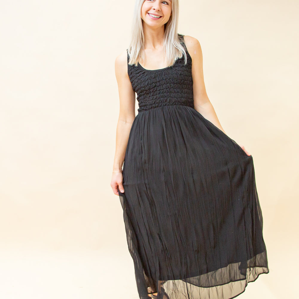 
                  
                    Midnight Whispers Dress in Black (8898526904571)
                  
                