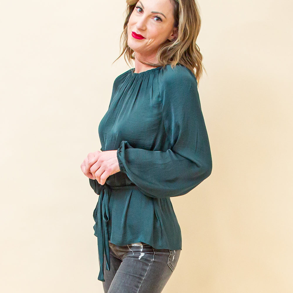 Timeless to Me Blouse in Rain Forest (8898527133947)