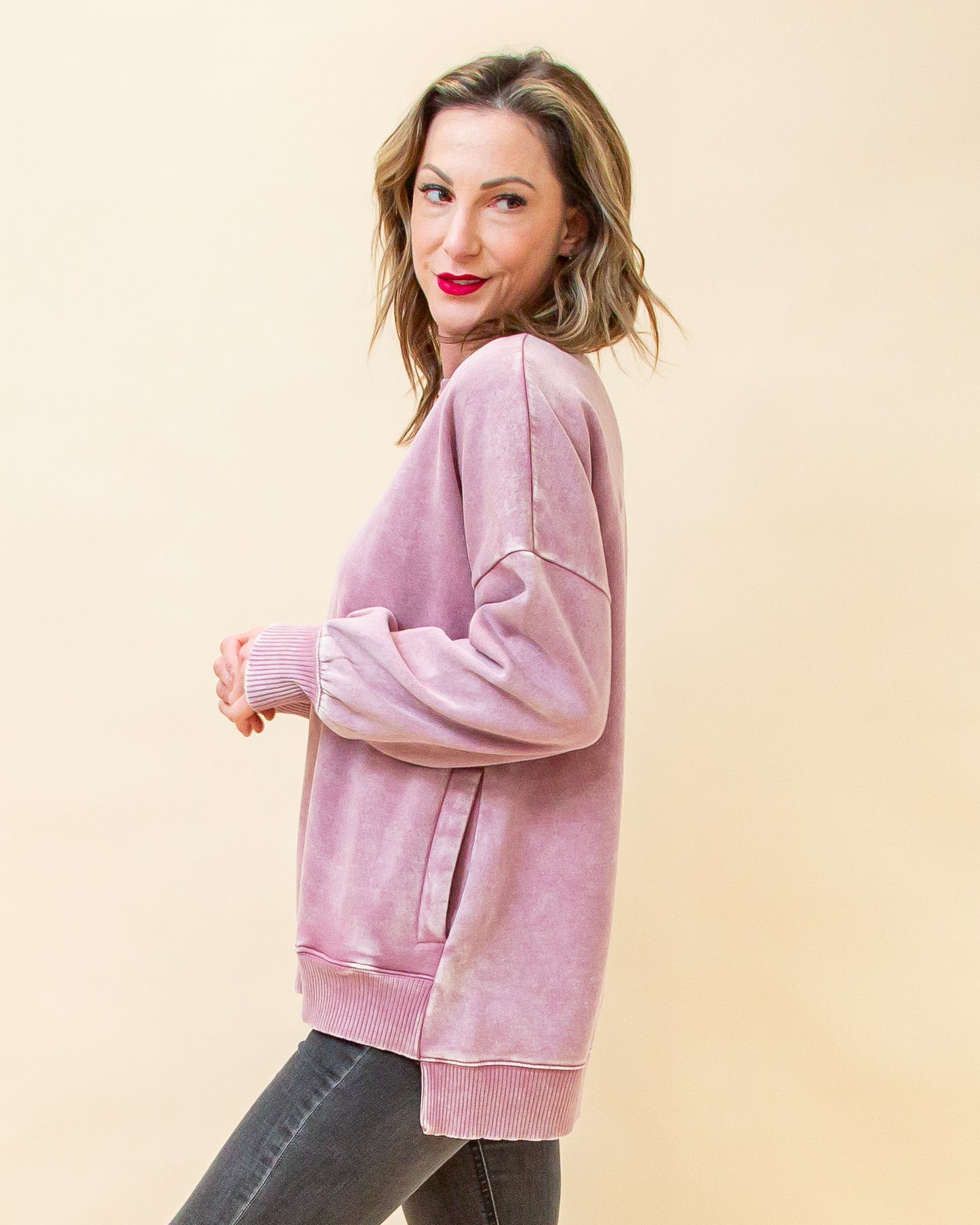 Cozy Corner Pullover in Light Rose (8886352871675)