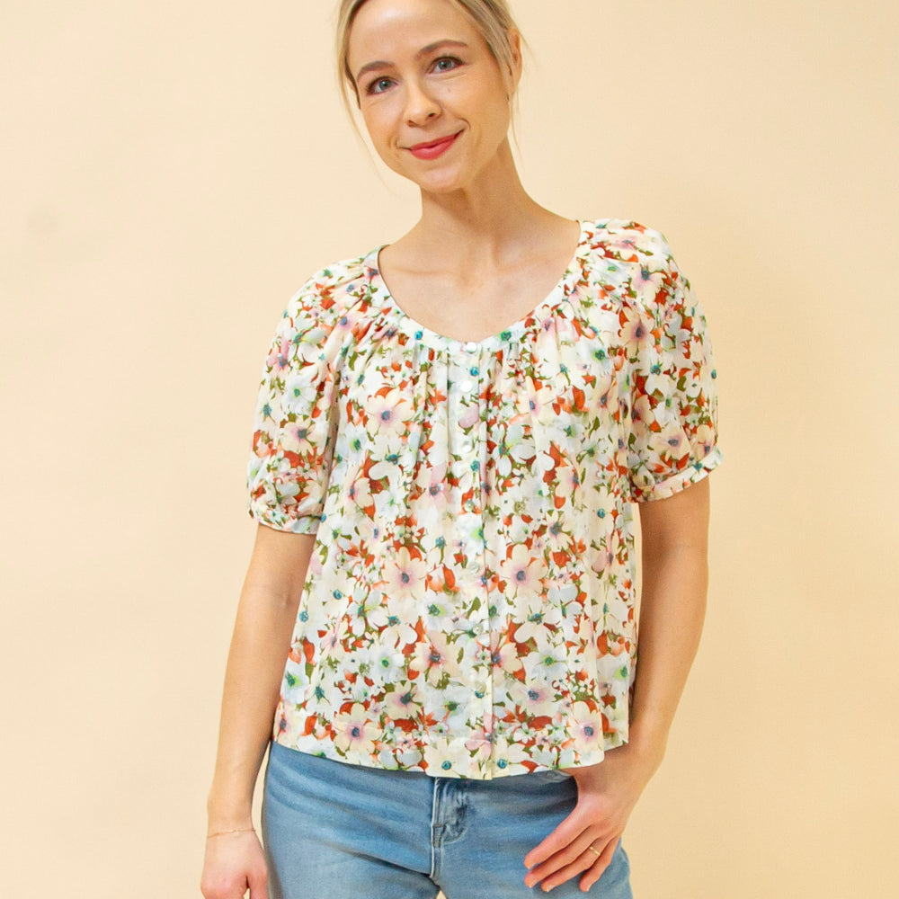 Free to Frolick Blouse in Poppy (8931860971771)