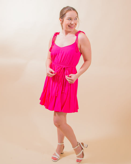 Picture Perfect Dress in Fuchsia (8084351156475)