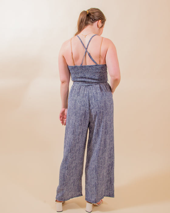 Nothing To Loose Jumpsuit in Navy (8092655911163)